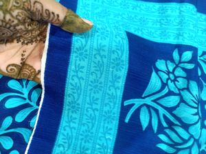 Blend Creep Saree Without Blouse