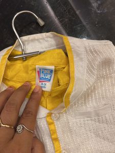 Beautiful Yellow Kurta Pajama Sadri Set 💛