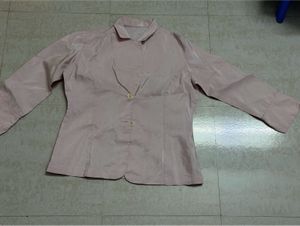 Light Pink Button-Up Blazer