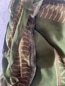 Beautiful Green Dupatta with Tassels