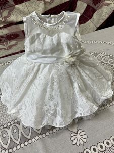 White Frock Multi Layer Frill