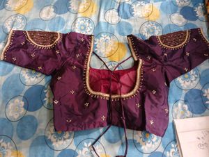 Designer Embellished Purple Blouse