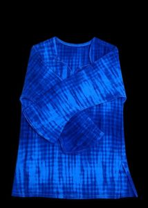 Vibrant Blue Tie-Dye Top