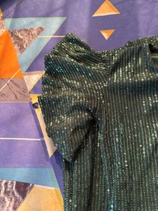 Emerald Green Sequin Maxi Dress