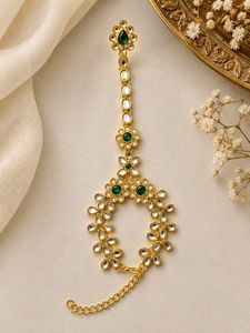 Kundan Exquisite Hand Harness Bracelet