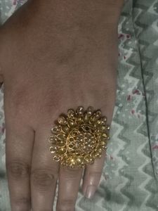 Statement Gold Flower Ring