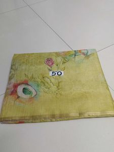 Light yellow design saree..
