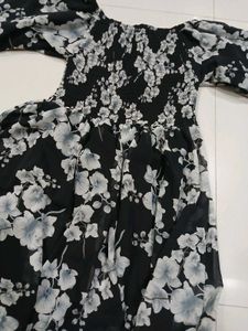 Chic Floral Print Off-Shoulder Dress