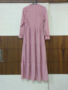 Beautiful Pink Long Maxi Frock