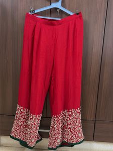 Red Plazzo Pants