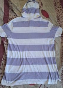 Striped Hooded T-Shirt