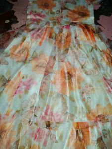 Beautiful Floral Print Gown