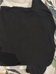 Black crop top with red heart