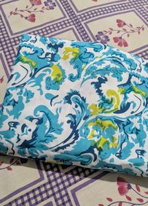 Blue &amp; White Printed Midi Dress Adjustable Straps