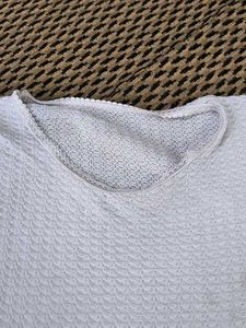 Comfortable White Textured T-Shirt