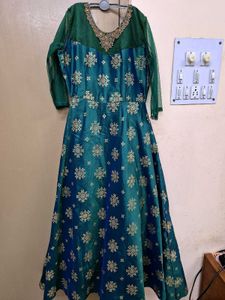Teal Blue Ethnic Gown