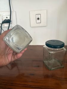 set of glass jar