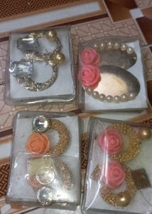 3 Elegant Kundan Necklace and 10 Earring Set