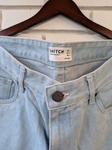 Light Wash Denim Cargo Pants