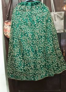 Emerald Green Embroidered sharara set