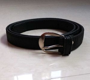 Classic Black Leather Belt
