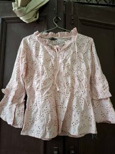 Chic Eyelet Lace Blouse