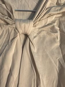 BCBG Chic Cream Ruched V-Neck Top