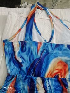 Stylish Blue One-Shoulder Dress