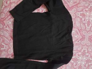 Zara Black Square Neck Top