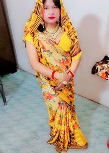 Vibrant Floral Saree with Blouse