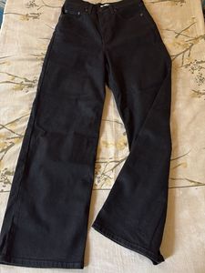Levi's Black High Waist Wide Leg Jeans