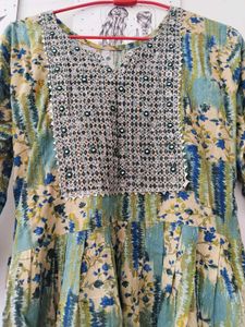 nayra cut kurti pajama duppta set