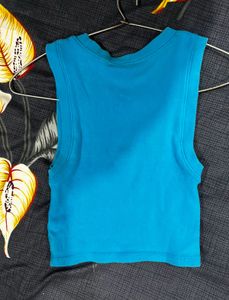 Zara Blue Sleeveless Top