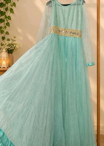 Stunning Mint Green Sequined Gown