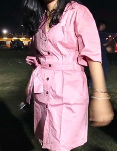 Pink Shirt Dress
