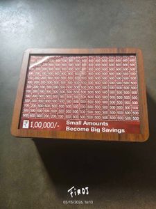 Wooden Savings Box - Small Amounts, Big Saving