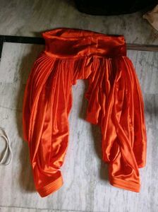 red satin patiyala salwar