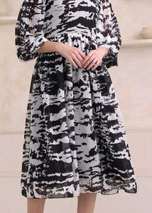 Elegant Black & White Dress