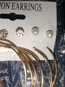 6 Pairs Of Contemporary Earrings