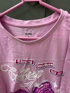 Pink Graphic Butterfly T-Shirt🌷(not wore once)
