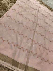 Beautiful Pink Embroidered Saree
