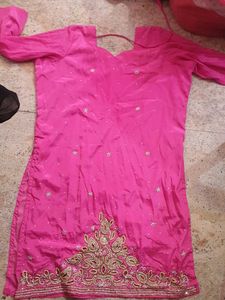 Pink Embroidered Kurta