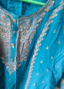 kurta palazo with cut dana work