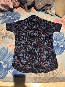 Men's Short Sleeve Floral Print Shirt slim fit