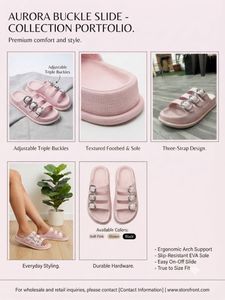 Three-Strap Slide Sandals