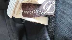 Black Designer-Style Trousers with Mesh&amp;Lace
