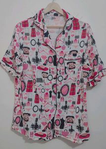 Cute Fashion Print Pajama Set For 36 Bust