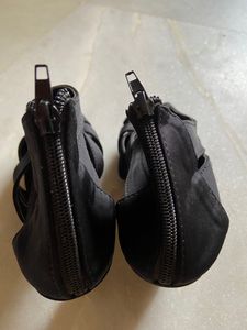 Black Peep-Toe Heels