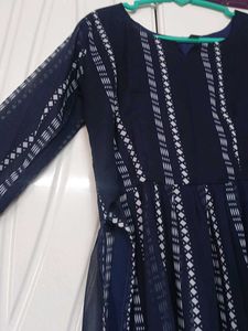 Stylish Navy Blue Striped Kurta