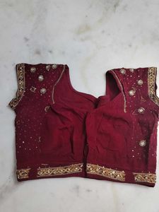 Maroon Embellished  Blouse